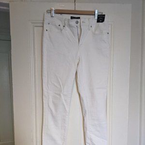 JCrew Factory Skinny Midrise White Jeans Sz 28 NWT